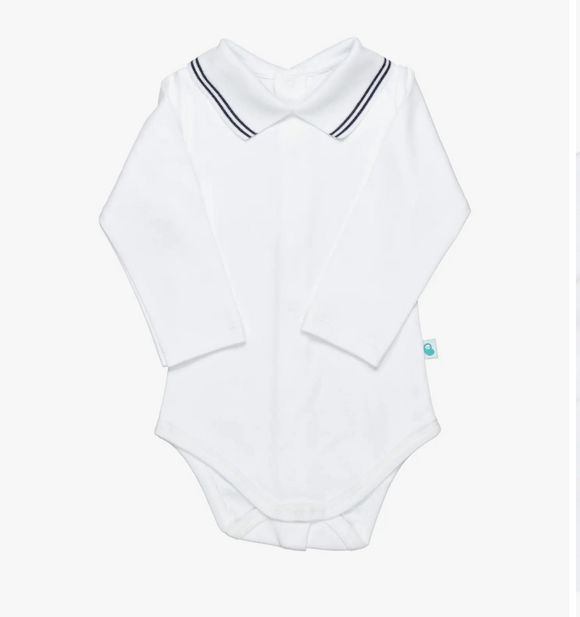 Stripe Trim Infant Onesie