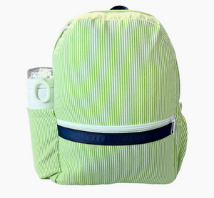 Seersucker Striped Backpack