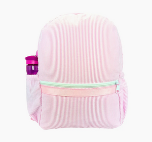 Seersucker Striped Backpack