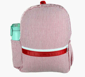 Seersucker Striped Backpack