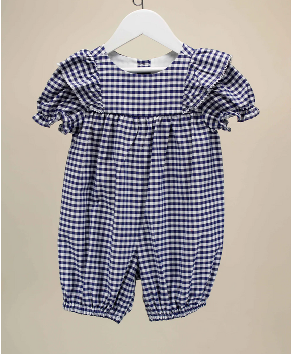 Luna Gingham Infant Romper