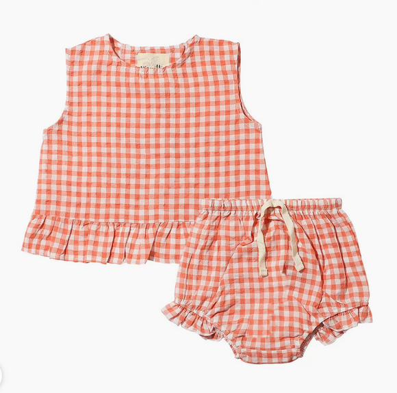 Aria Gingham Infant Set
