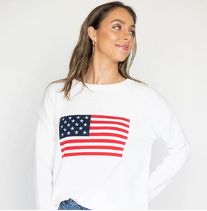 American Flag Ladies Sweater