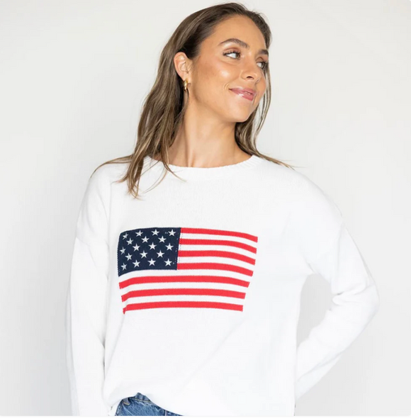 American Flag Ladies Sweater