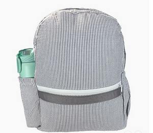 Seersucker Striped Backpack
