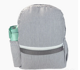 Seersucker Striped Backpack