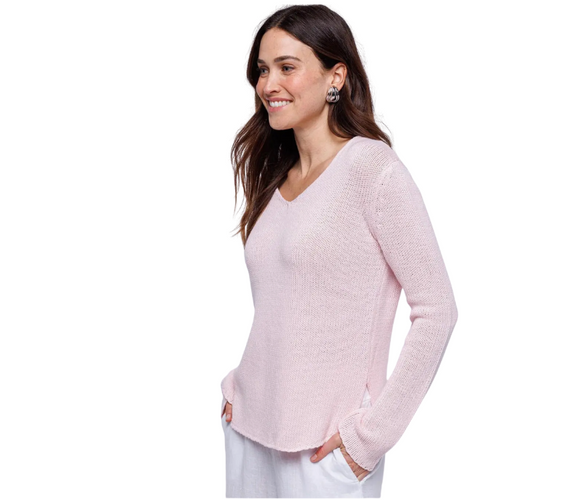 Round Edge Ladies V-Neck Sweater