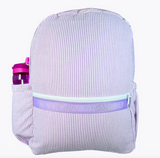 Seersucker Striped Backpack