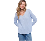 Round Edge Ladies V-Neck Sweater