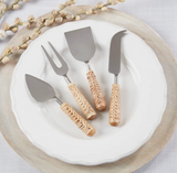 Wicker Cheese Cutlery Set
