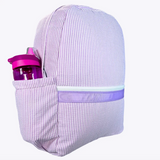 Seersucker Striped Backpack