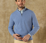 Cotton Pique 1/4 Zip Sweater