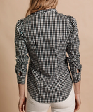 Checked Puff Shoulder Ladies Shirt