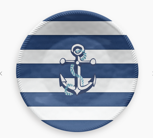 Nautical Anchor Salad Plate 8.5